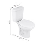 Kit Vaso Sanitário com Caixa Acoplada e Assento Branco Duplo Acionamento 3/6L Saída Vertical Saveiro Celite - Imagem 8