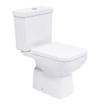 Kit Vaso Sanitário com Caixa Acoplada e Assento Branco Duplo Acionamento 3/6L Vertical Lyon Plus Sensea