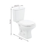 Kit Vaso Sanitário com Caixa Acoplada e Assento Branco Duplo Acionamento 3/6L Saída Vertical Aspen Deca - Imagem 9