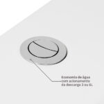 Kit Vaso Sanitário com Caixa Acoplada e Assento Branco Duplo Acionamento 3/6L Saída Vertical Like Celite - Imagem 5