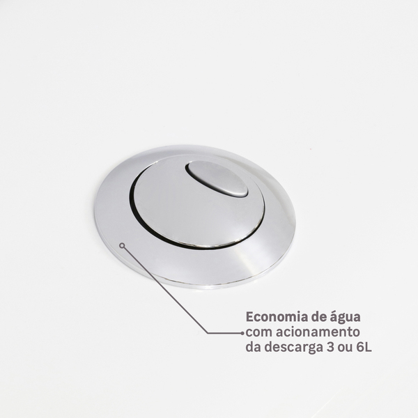 Kit Vaso Sanitário com Caixa Acoplada e Assento Branco Duplo Acionamento 3/6L Saída Vertical Lille Sensea - Imagem 6