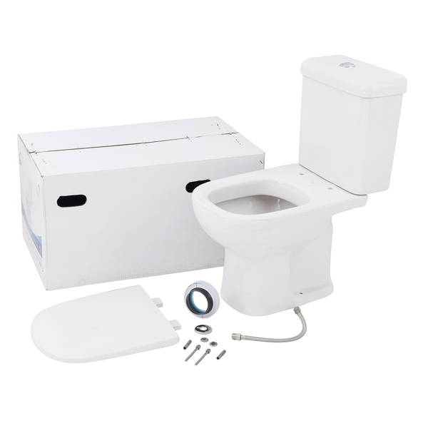 Kit Vaso Sanitário com Caixa Acoplada e Assento Branco Duplo Acionamento 3/6L Saída Vertical Lille Sensea - Imagem 3