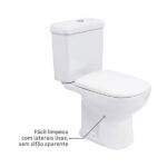 Kit Vaso Sanitário com Caixa Acoplada e Assento Branco Duplo Acionamento 3/6L Saída Vertical Lille Sensea - Imagem 5