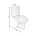 Kit Vaso Sanitário com Caixa Acoplada e Assento Branco Duplo Acionamento 3/6L Saída Vertical Luna Speciale Icasa - Imagem 10