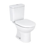 Kit Vaso Sanitário com Caixa Acoplada e Assento Branco Duplo Acionamento 3/6L Saída Vertical Round Roca