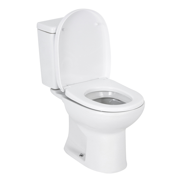 Kit Vaso Sanitário com Caixa Acoplada e Assento Branco Duplo Acionamento 3/6L Saída Vertical Round Roca - Imagem 4