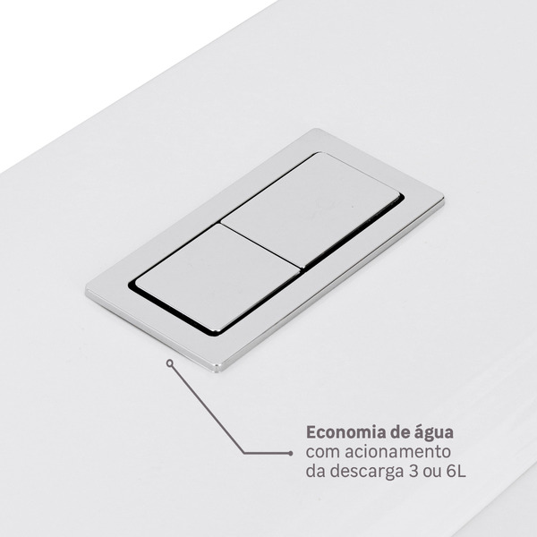 Kit Vaso Sanitário com Caixa Acoplada Branco 3/6L Vertical Gali Docol - Imagem 8