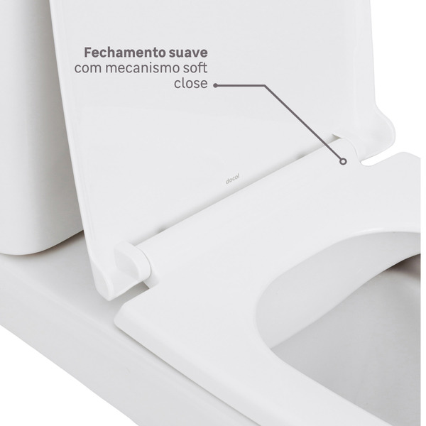 Kit Vaso Sanitário com Caixa Acoplada Branco 3/6L Vertical Gali Docol - Imagem 7