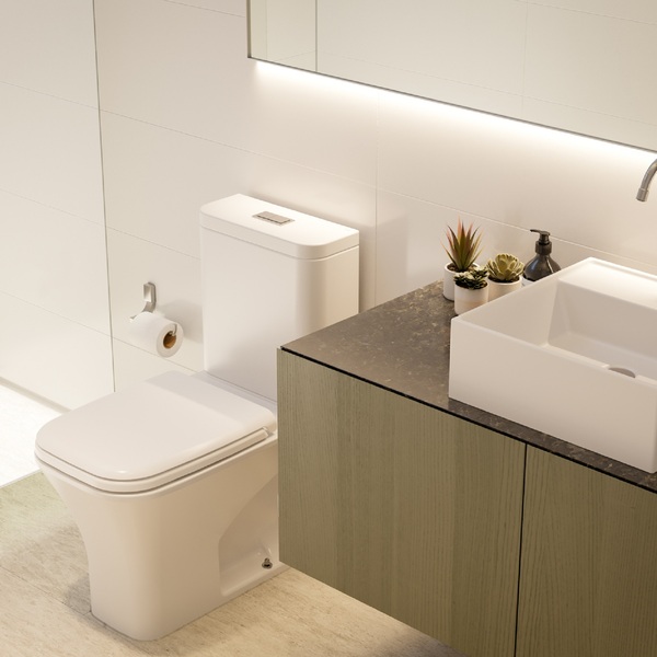 Kit Vaso Sanitário com Caixa Acoplada Branco 3/6L Vertical Gali Docol - Imagem 3