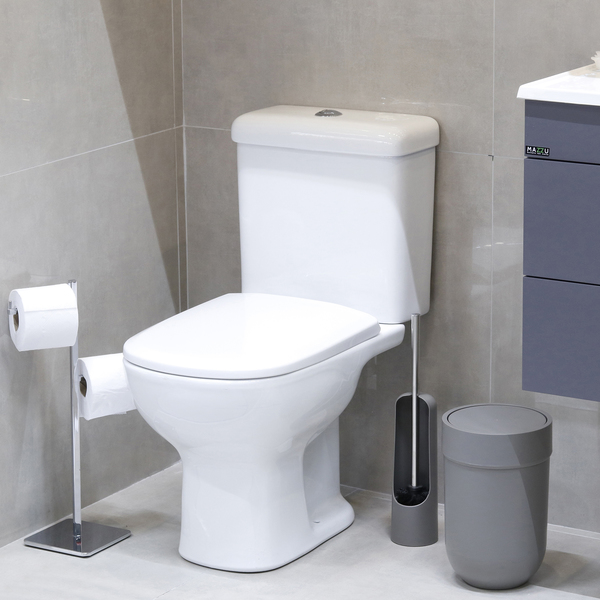 Kit Vaso Sanitário com Caixa Acoplada e Assento Branco Duplo Acionamento 3/6L Saída Vertical Lille Sensea - Imagem 9