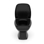 Kit Vaso Sanitário Convencional com Assento Preto Saída Vertical Fit Plus Celite - Imagem 2