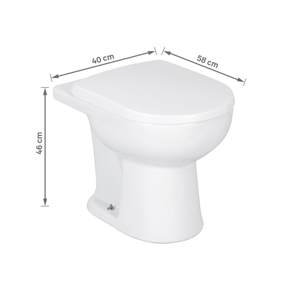 Kit Vaso Sanitário Convencional com Assento Branco Saída Vertical Luna Icasa - Imagem 9