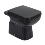 Kit Vaso Sanitário Convencional com Assento Preto Saída Vertical Misti Icasa
