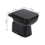 Kit Vaso Sanitário Convencional com Assento Preto Saída Vertical Misti Icasa - Imagem 9