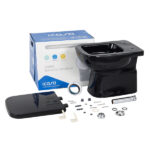 Kit Vaso Sanitário Convencional com Assento Preto Saída Vertical Misti Icasa - Imagem 2