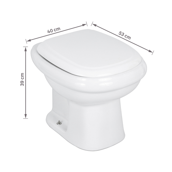 Kit Vaso Sanitário Convencional com Assento Branco Saída Vertical Sabatini Icasa - Imagem 9