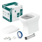 Kit Vaso Sanitário Rimless Com Assento Pp Softclose Vip Celite Branco Brilho - Imagem 5