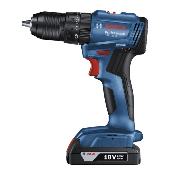 Furadeira e Parafusadeira de Impacto Bosch Brushless 1 Bateria 18V 1/2" GSB 185-LI 1B - Imagem 3
