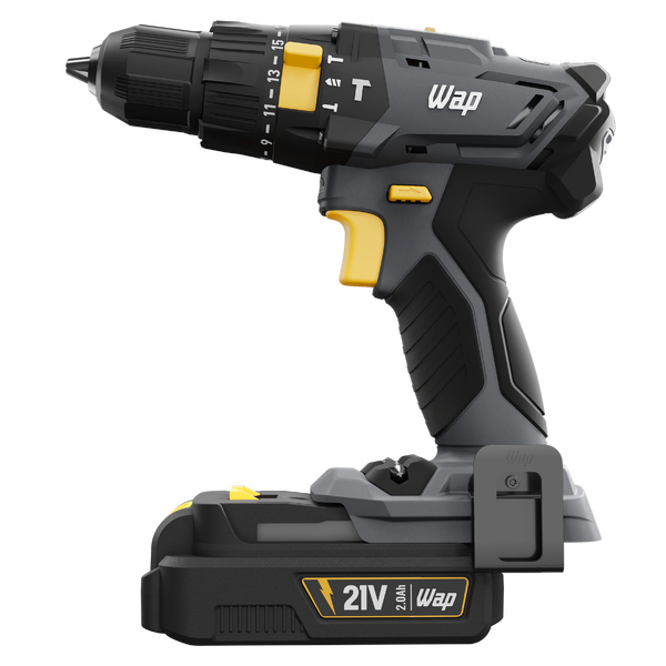 Parafusadeira e Furadeira Wap com Impacto com Maleta, Carregador e Bateria 21V 3/8" Bivolt K21-ID01 - Imagem 4
