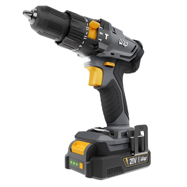 Parafusadeira e Furadeira Wap com Impacto com Maleta, Carregador e Bateria 21V 3/8" Bivolt K21-ID01 - Imagem 3