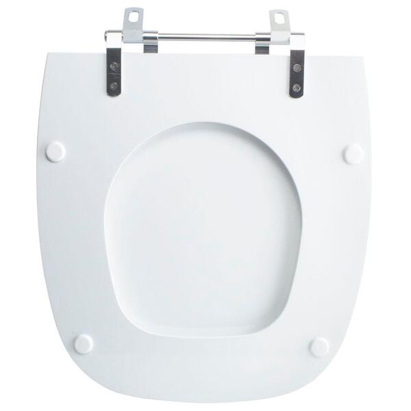 Tampa Vaso Sanitário Madeira Laqueada Fit Branco Para Bacia Celite - Imagem 5