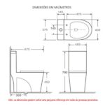 Vaso Sanitário Caixa Acoplada Monobloco Smart Plus - Imagem 2