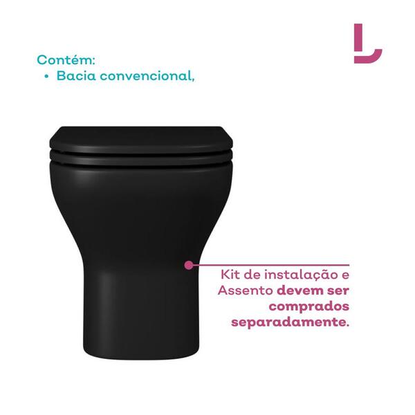 Vaso Sanitário Convencional Deca Axis P.47.94 Ébano Fosco - Imagem 7