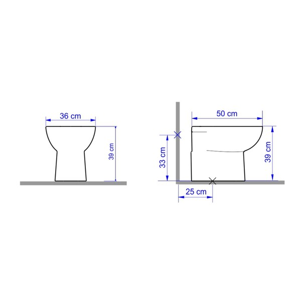 Kit Vaso Sanitário Convencional para Descarga de Parede Branco Vertical Lyon Sensea - Imagem 5