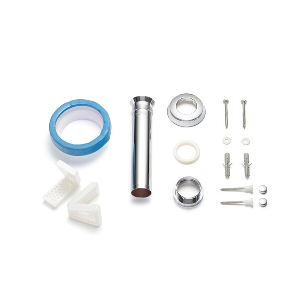 Kit Vaso Sanitário Convencional para Descarga de Parede Branco Vertical Lyon Sensea - Imagem 4