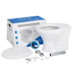 Kit Vaso Sanitário Convencional para Descarga de Parede com Assento Saída Vertical Infantil Branco Icasa - Imagem 2