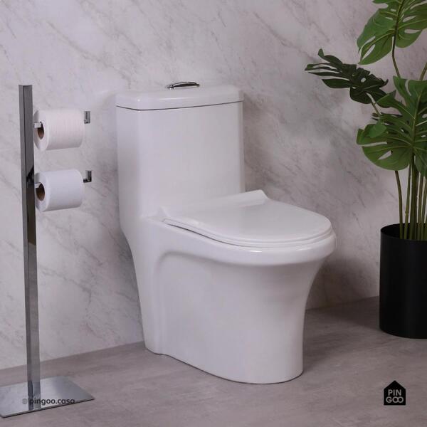 Vaso Sanitário Monobloco Caixa Acoplada Privada Barita Pingoo.casa - Branco - Imagem 9