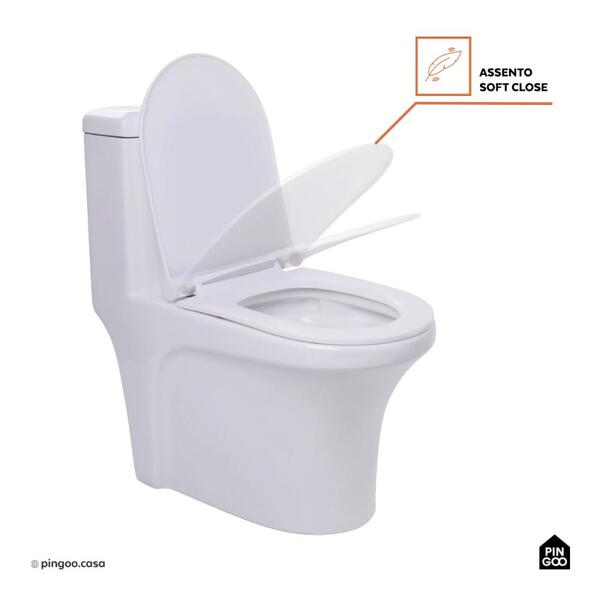 Vaso Sanitário Monobloco Caixa Acoplada Privada Barita Pingoo.casa - Branco - Imagem 8