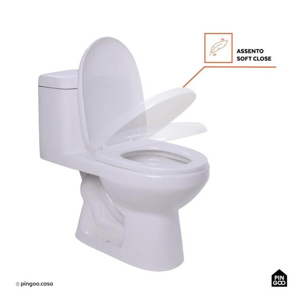 Vaso Sanitário Monobloco Caixa Acoplada Privada Taquaras Pingoo.casa - Branco - Imagem 8