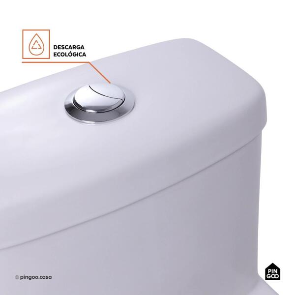 Vaso Sanitário Monobloco Caixa Acoplada Privada Taquaras Pingoo.casa - Branco - Imagem 3