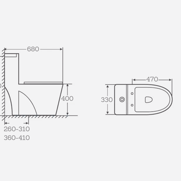 Vaso Sanitário Monobloco Cerâmica Com Caixa Acoplada Pelegrin Pel-6124 - Imagem 3