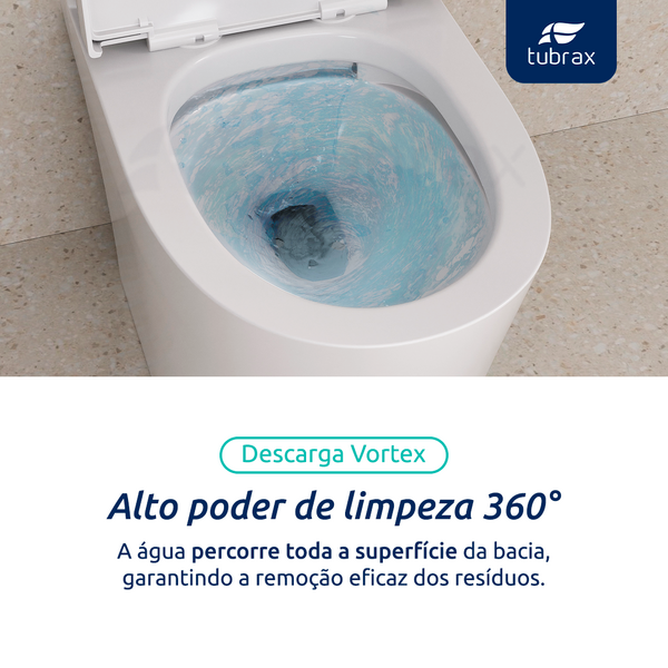 Vaso Sanitário Monobloco Completo - Caixa Acoplada Privada Acies Tubrax - Imagem 6