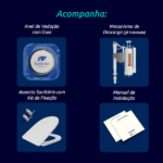 Vaso Sanitário Monobloco Completo - Caixa Acoplada Privada Acies Tubrax - Imagem 9