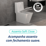 Vaso Sanitário Monobloco Completo - Caixa Acoplada Privada Diamante Tubrax - Imagem 4