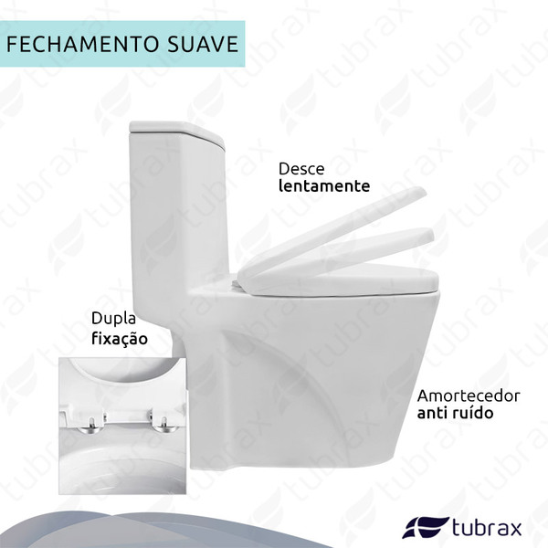 Vaso Sanitário Monobloco Completo - Caixa Acoplada Privada Nexum Vab0026 Tubrax - Imagem 4