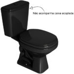 Vaso Sanitário para Caixa Acoplada Preto Saída Vertical Aspen Deca - Imagem 2