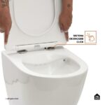 Vaso Sanitário Suspenso Saída Horizontal Hematita Pingoo.casa - Branco - Imagem 4